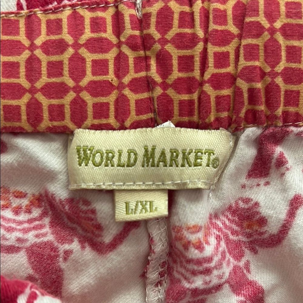World Market Red and White Elephant Pajamas - Picture 2 of 5